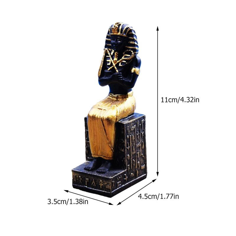 Ancient Egyptian Pharaoh Figurine Home Office Decor Collectible Artware acacuss