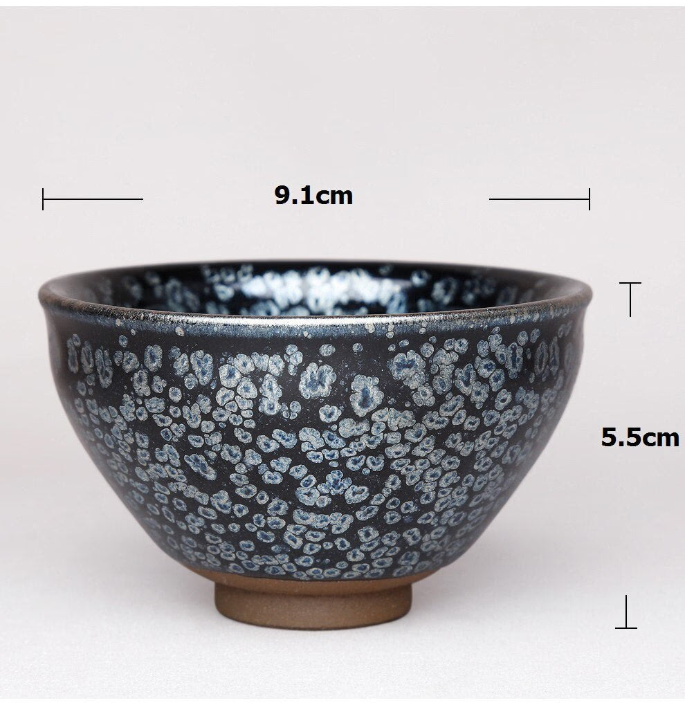 Ancient Style Tenmoku Teacups Skyeye Porcelain Cup Sets Ceramic for China Kung Fu Tea Drinkware Gift/JIANZHAN acacuss