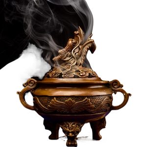 Antique Copper Dragon Incense Censer Lotus Sandalwood Furnace Bedroom Decoration Archaize Incense Burner santal censer teaism acacuss