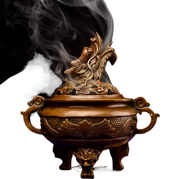 Antique Copper Dragon Incense Censer Lotus Sandalwood Furnace Bedroom Decoration Archaize Incense Burner santal censer teaism acacuss