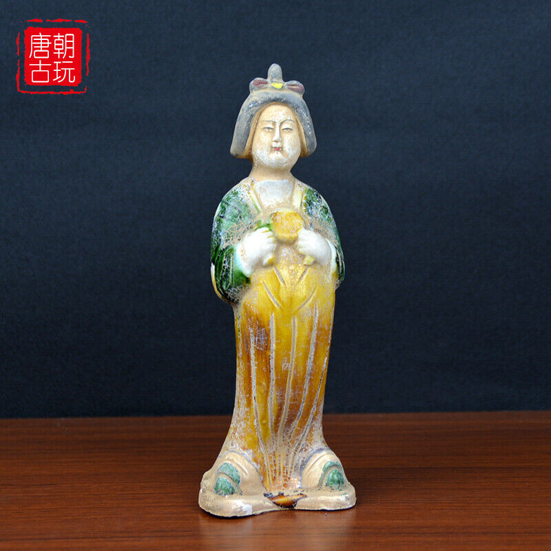 Antique Porcelain Collection Luoyang Ceramics Tang Sancai Tang Lady Figure acacuss