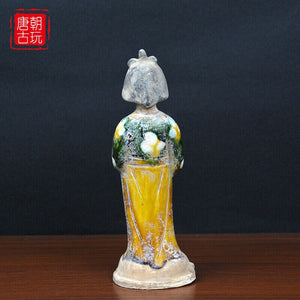 Antique Porcelain Collection Luoyang Ceramics Tang Sancai Tang Lady Figure acacuss