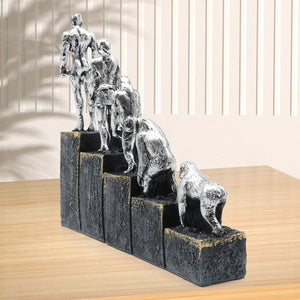 Ape Man Evolution Figure Sculpture Resin Crafts Office Decoration Living Room Retro Desktop Decoration acacuss