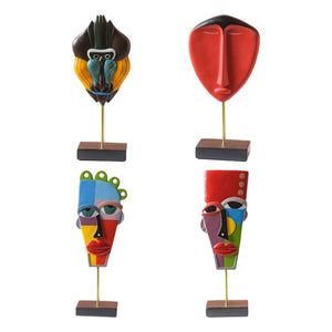 Art Crafts Face Statue Model Figure Sculpture Home Livingrooms Art Ornaments acacuss