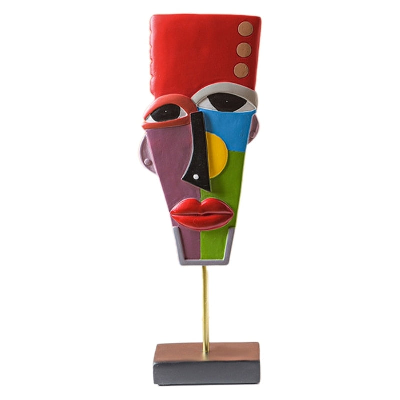 Art Crafts Face Statue Model Figure Sculpture Home Livingrooms Art Ornaments acacuss