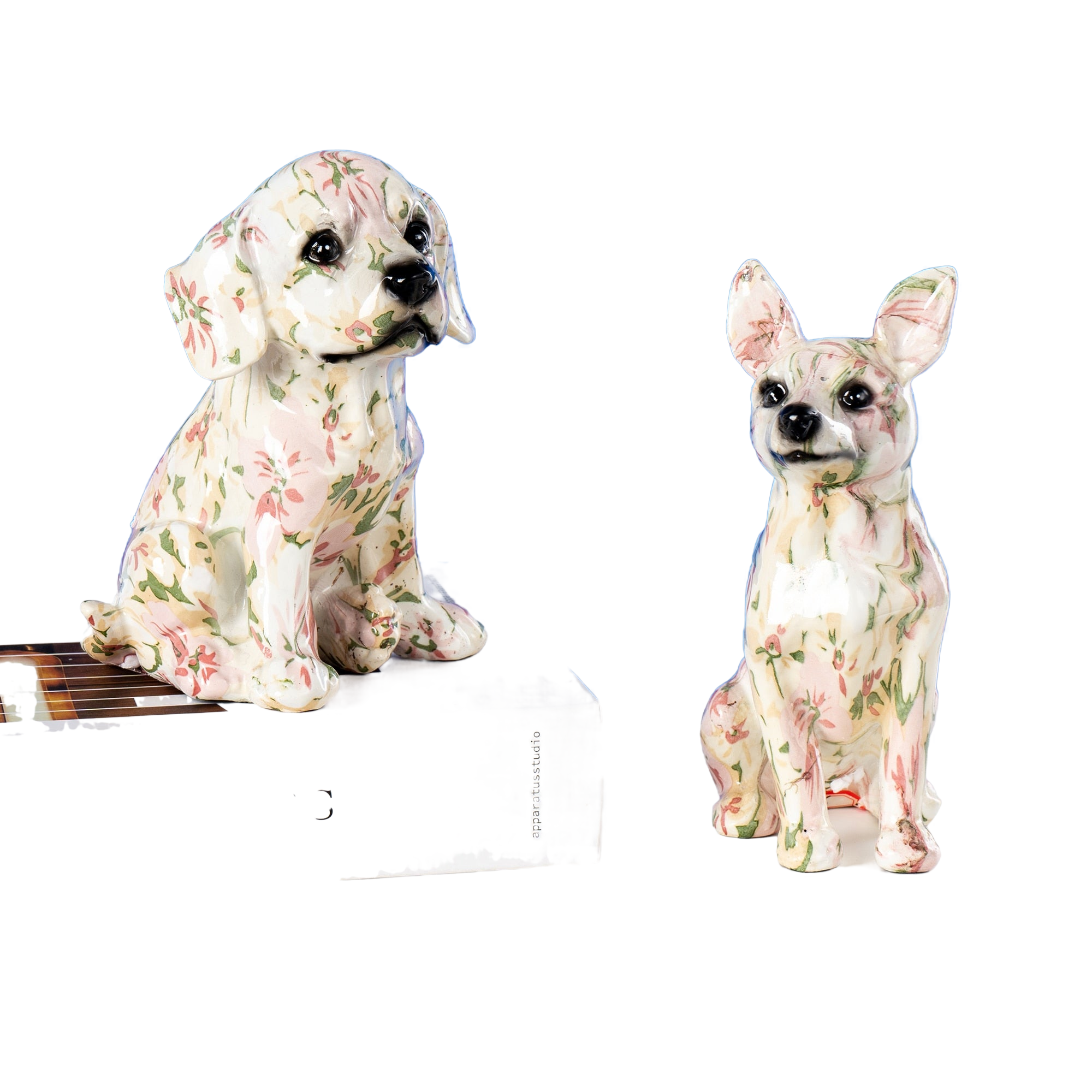 Art Graffiti  Creativity Modern Colorful Bigger Chihuahua Statue Wholesale Office Ornaments Printing Resin Dog Home Decor Crafts acacuss