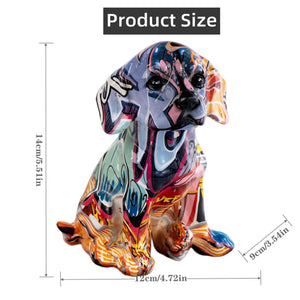 Art Graffiti  Creativity Modern Colorful Bigger Chihuahua Statue Wholesale Office Ornaments Printing Resin Dog Home Decor Crafts acacuss