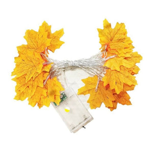 Artificial Autumn Maple Leaves Pumpkin Garland Led Fairy Lights for Christmas Decoration Thanksgiving Party DIY Halloween Decor acacuss