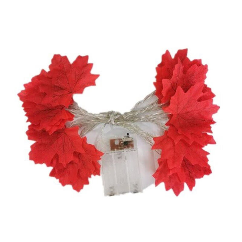 Artificial Autumn Maple Leaves Pumpkin Garland Led Fairy Lights for Christmas Decoration Thanksgiving Party DIY Halloween Decor acacuss