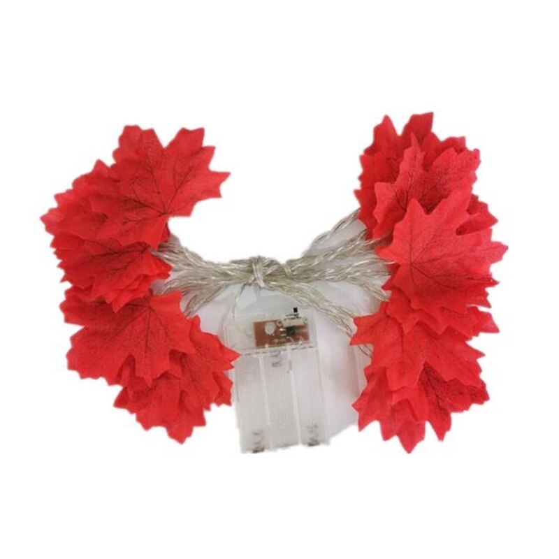 Artificial Autumn Maple Leaves Pumpkin Garland Led Fairy Lights for Christmas Decoration Thanksgiving Party DIY Halloween Decor acacuss