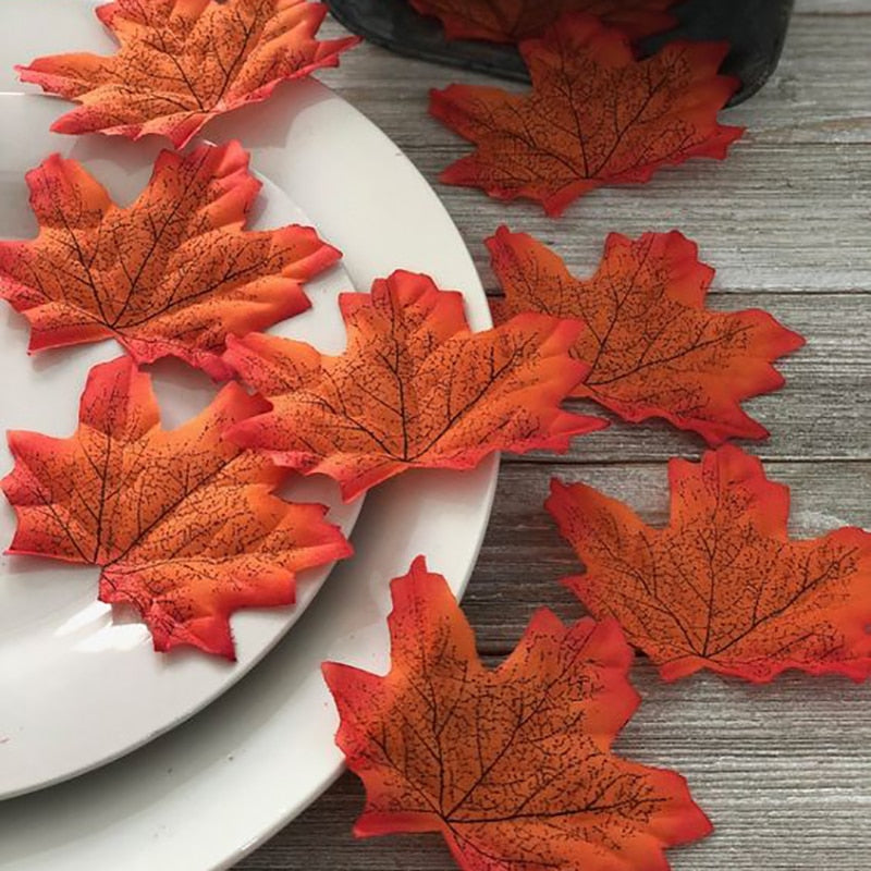 Artificial Maple Leaves Mini Pumpkin Pine Cones Acorns Thanksgiving Halloween Decoration Photography Props DIY Crafts acacuss