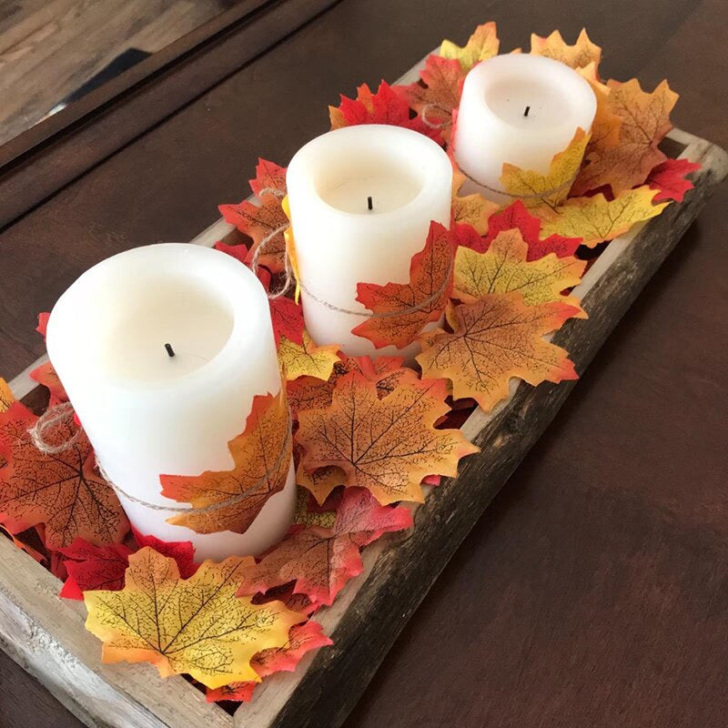 Artificial Maple Leaves Mini Pumpkin Pine Cones Acorns Thanksgiving Halloween Decoration Photography Props DIY Crafts acacuss