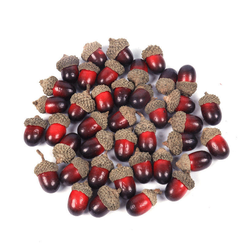 Artificial Maple Leaves Mini Pumpkin Pine Cones Acorns Thanksgiving Halloween Decoration Photography Props DIY Crafts acacuss