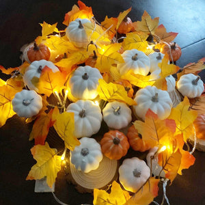 Artificial Maple Leaves Mini Pumpkin Pine Cones Acorns Thanksgiving Halloween Decoration Photography Props DIY Crafts acacuss