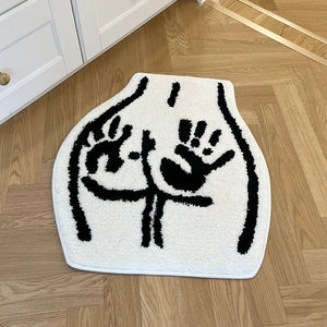 Ass Butt Carpet Soft Tufted Rug for Bathroom Non-slip Absorb Water Plush Handmade floormat Bedroom Kitchen Toilet Carpet acacuss