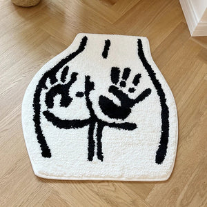 Ass Butt Carpet Soft Tufted Rug for Bathroom Non-slip Absorb Water Plush Handmade floormat Bedroom Kitchen Toilet Carpet acacuss