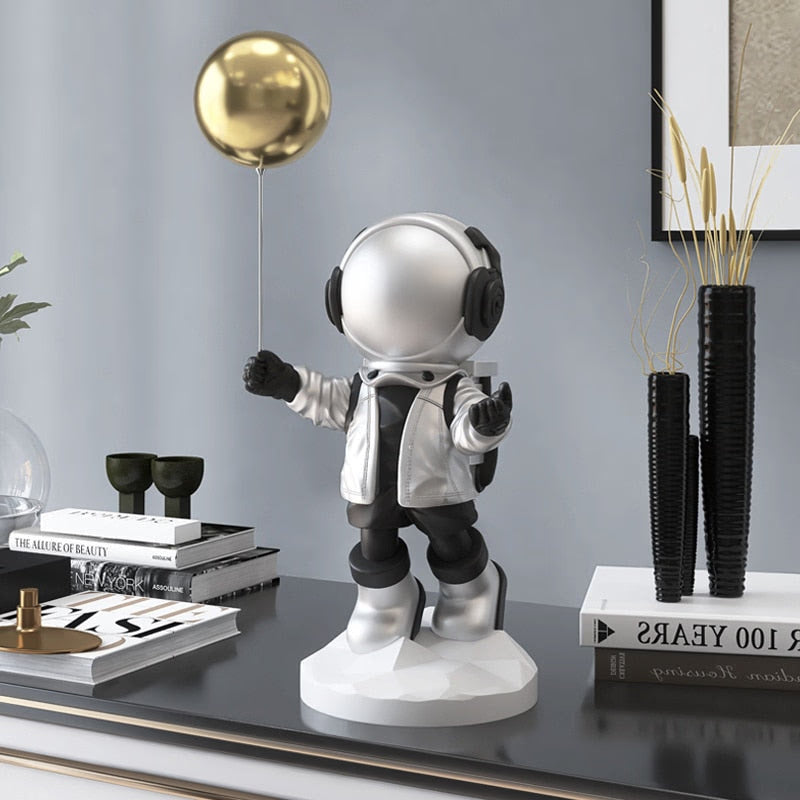 Astronaut Figure Toy Statues Astronaut Room Decoration Figurine Desktop Decor Sculpture Nordic Indoor Christmas Ornaments acacuss