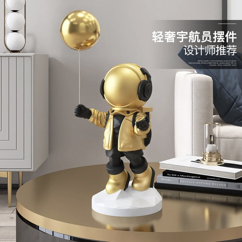 Astronaut Figure Toy Statues Astronaut Room Decoration Figurine Desktop Decor Sculpture Nordic Indoor Christmas Ornaments acacuss
