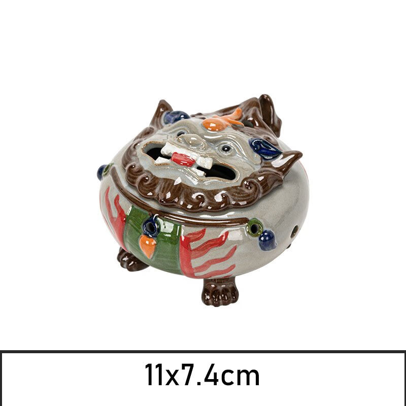 Auspicious Animal Plate Incense Burner Ceramic Tea Table Agarwood Sandalwood Aromatherapy Stove Lucky Zen Censer Burner Ornament acacuss