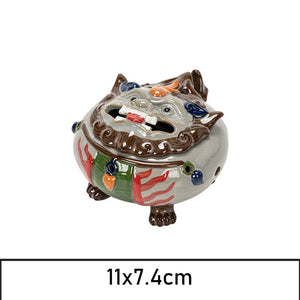 Auspicious Animal Plate Incense Burner Ceramic Tea Table Agarwood Sandalwood Aromatherapy Stove Lucky Zen Censer Burner Ornament acacuss