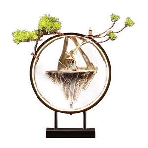 Backflow Incense Burner Household Led Light Ring Living Room Ceramic Melting Candle Burner Holder Creative Chinese Home Decor acacuss