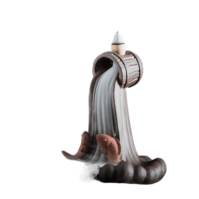 Backflow Incense Burner Mountain Smoke Waterfall  Cone Incense Censer Living Room Decoration Aromatherapy Fountain Censer acacuss