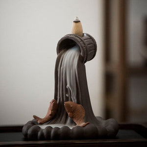 Backflow Incense Burner Mountain Smoke Waterfall  Cone Incense Censer Living Room Decoration Aromatherapy Fountain Censer acacuss