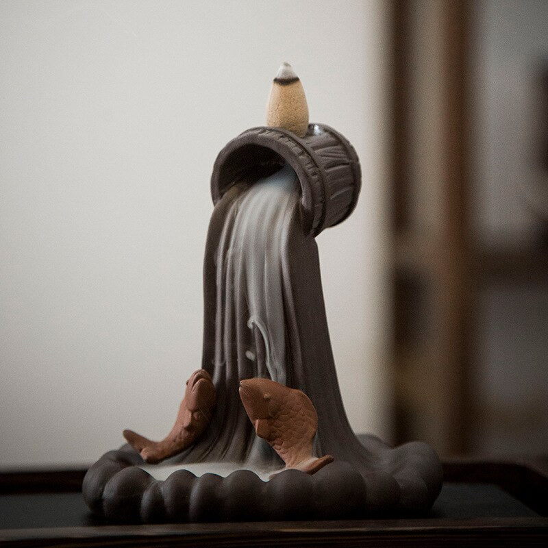 Backflow Incense Burner Mountain Smoke Waterfall  Cone Incense Censer Living Room Decoration Aromatherapy Fountain Censer acacuss