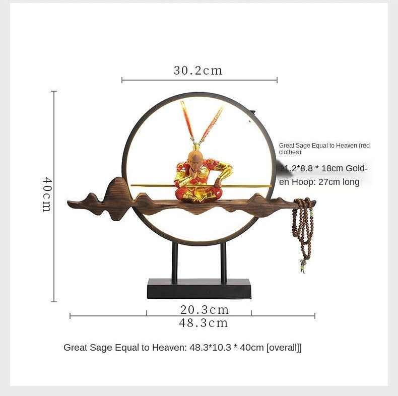 Backflow holder for incense sticks - Chinese Zen Monkey King acacuss