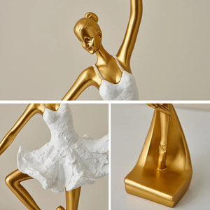 Ballet Dancer Figurine Nordic-style Desktop Decoration Modern Home Accessories Light Luxury Art Office Wine Cabinet Decoration acacuss