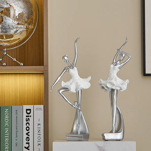 Ballet Dancer Figurine Nordic-style Desktop Decoration Modern Home Accessories Light Luxury Art Office Wine Cabinet Decoration acacuss