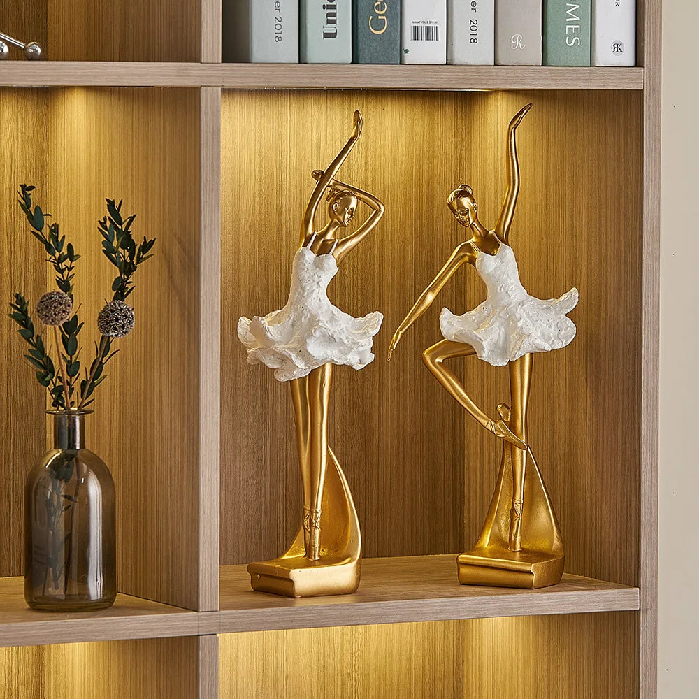 Ballet Dancer Figurine Nordic-style Desktop Decoration Modern Home Accessories Light Luxury Art Office Wine Cabinet Decoration acacuss