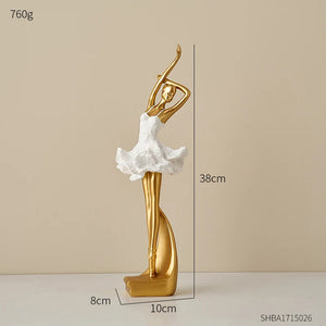 Ballet Dancer Figurine Nordic-style Desktop Decoration Modern Home Accessories Light Luxury Art Office Wine Cabinet Decoration acacuss