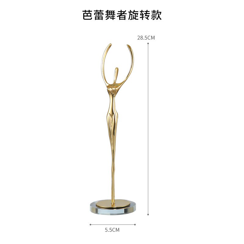 Ballet Girl Statue Advanced Metal Abstract Character Statue Dance Sculpture Home Decoration Birthday Party Souvenir Gifts acacuss