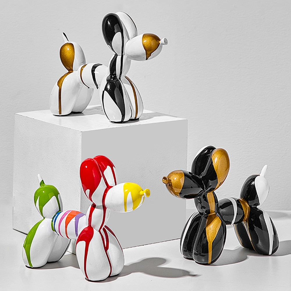 풍선 개 동상 수 지 동상 조각 크리 에이 티브 동물 북유럽 홈 장식 액세서리 거실 동물 그림 – acacuss