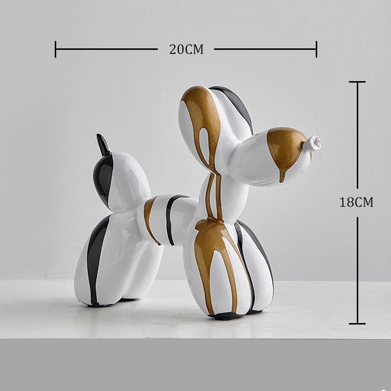 Balloon Dog Statue Resin Statue Sculpture Creative Animal Nordic Home Decoration Accessories for Living Room Animal Figures acacuss