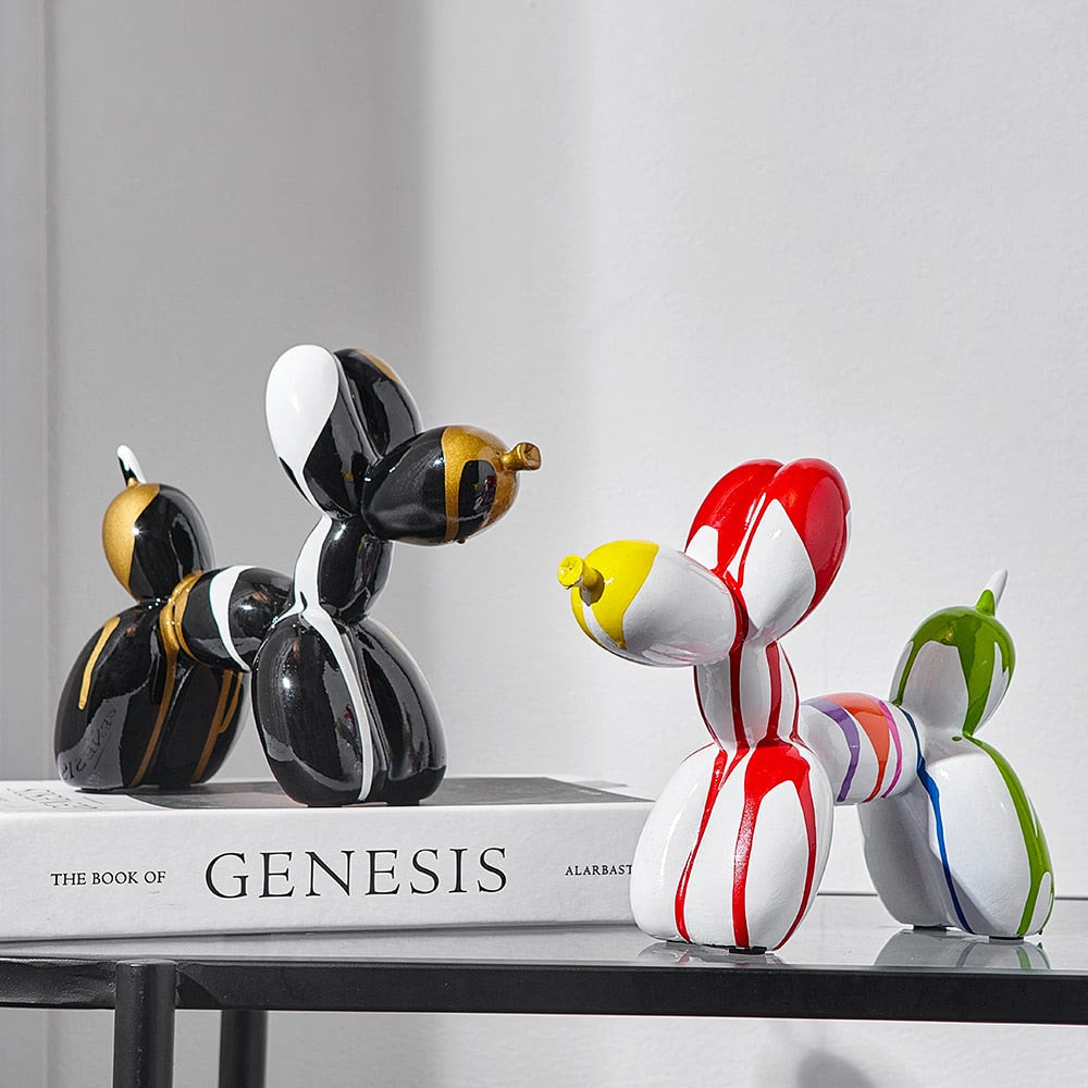 Balloon Dog Statue Resin Statue Sculpture Creative Animal Nordic Home Decoration Accessories for Living Room Animal Figures acacuss