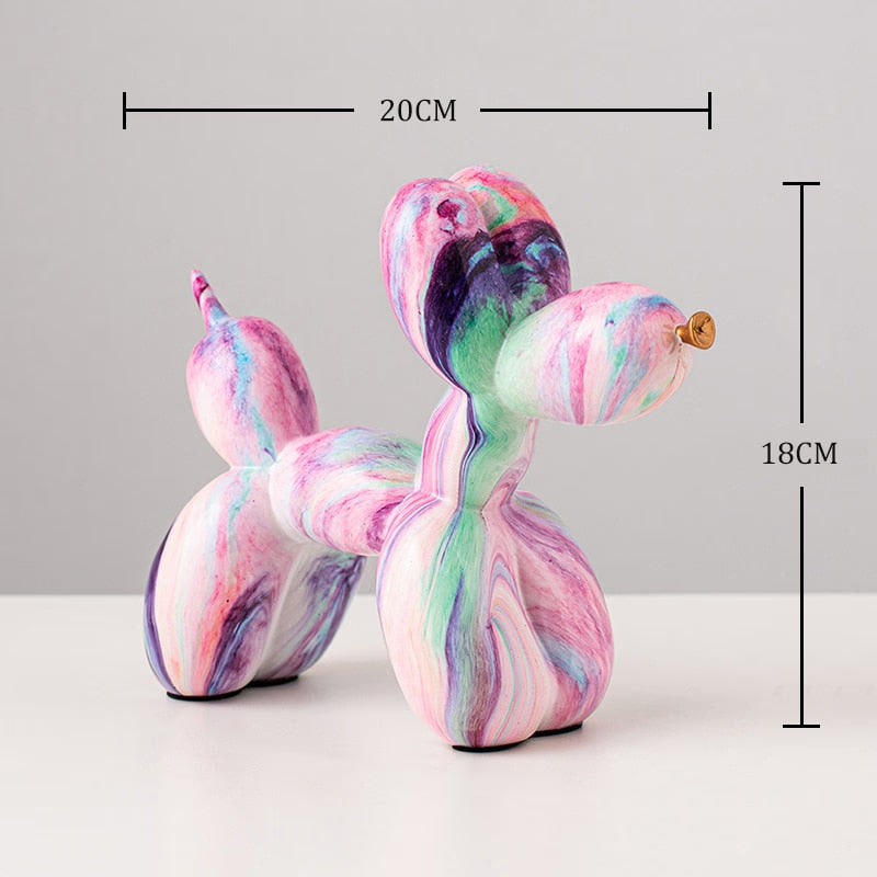 Balloon Dog Statue Resin Statue Sculpture Creative Animal Nordic Home Decoration Accessories for Living Room Animal Figures acacuss