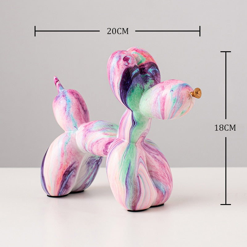Balloon Dog Statue Resin Statue Sculpture Creative Animal Nordic Home Decoration Accessories for Living Room Animal Figures acacuss
