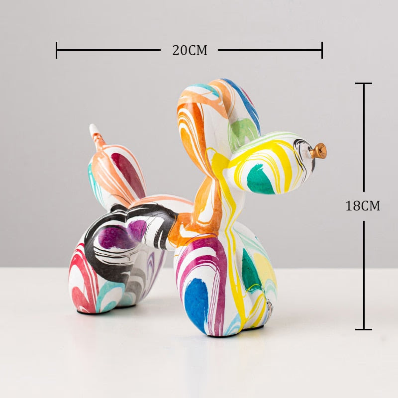 Balloon Dog Statue Resin Statue Sculpture Creative Animal Nordic Home Decoration Accessories for Living Room Animal Figures acacuss
