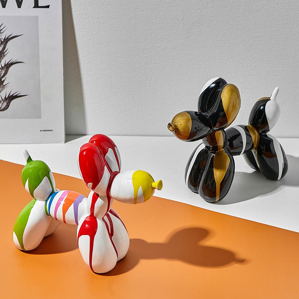 Balloon Dog Statue Resin Statue Sculpture Creative Animal Nordic Home Decoration Accessories for Living Room Animal Figures acacuss