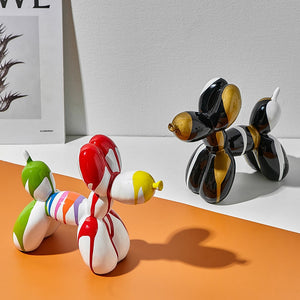 Balloon Dog Statue Resin Statue Sculpture Creative Animal Nordic Home Decoration Accessories for Living Room Animal Figures acacuss