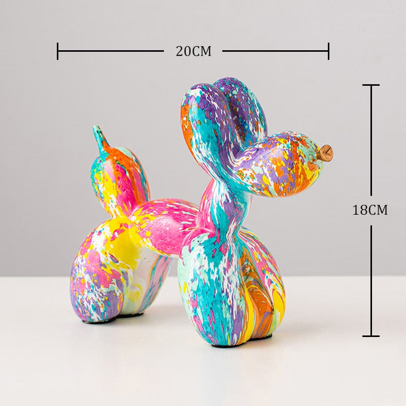 Balloon Dog Statue Resin Statue Sculpture Creative Animal Nordic Home Decoration Accessories for Living Room Animal Figures acacuss