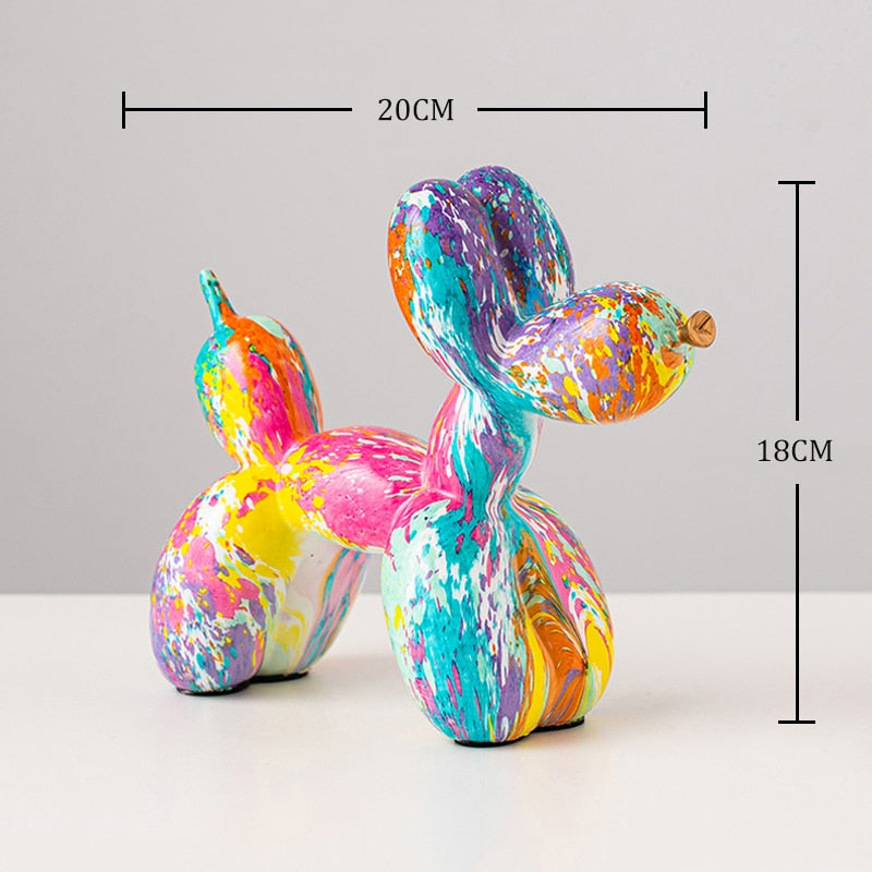 Balloon Dog Statue Resin Statue Sculpture Creative Animal Nordic Home Decoration Accessories for Living Room Animal Figures acacuss
