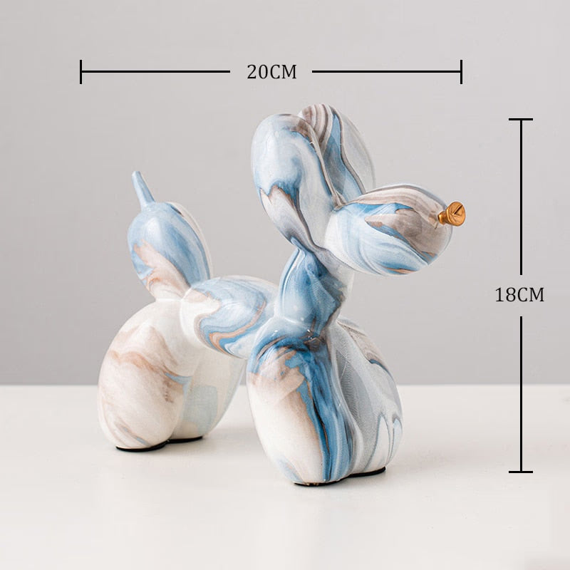Balloon Dog Statue Resin Statue Sculpture Creative Animal Nordic Home Decoration Accessories for Living Room Animal Figures acacuss