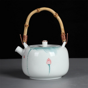 Bamboo Handle Teapot acacuss