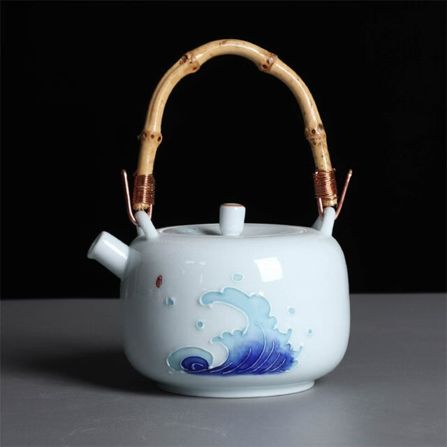 Bamboo Handle Teapot acacuss