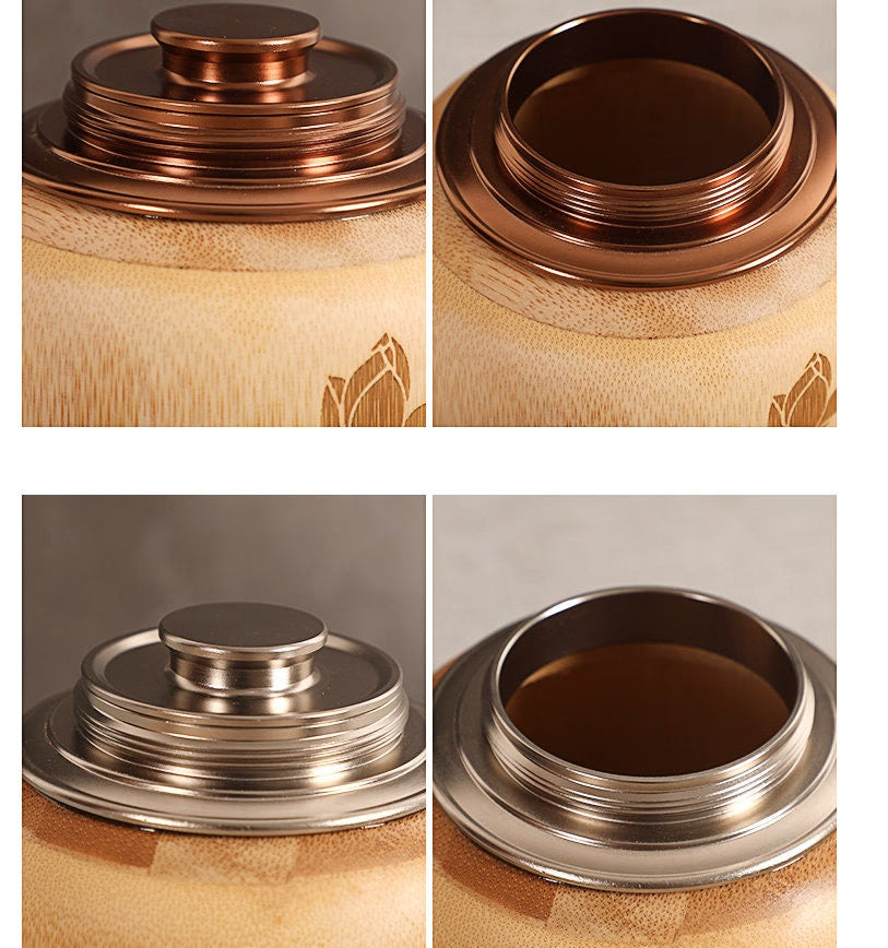 Bamboo Kitchen Vintage Storage cookie & Sugar jar acacuss