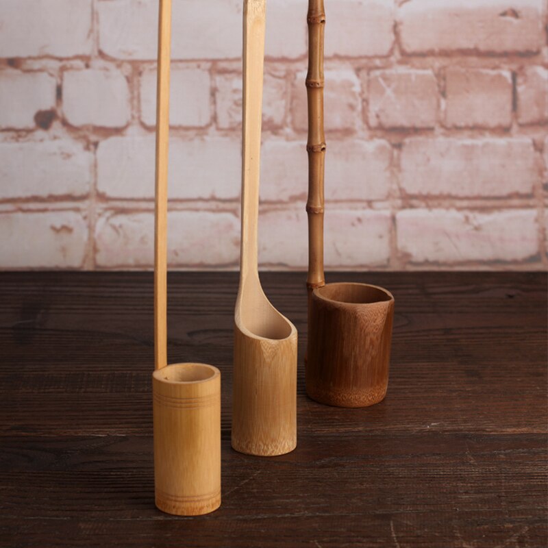 Bamboo Wooden Tea Scoop Ceremony Table Decor Japanese for Home Garden Tea Ceremony Bathroom Sauna Scoops Teaware Kitchen Tool acacuss