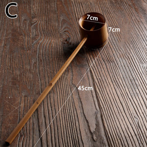 Bamboo Wooden Tea Scoop Ceremony Table Decor Japanese for Home Garden Tea Ceremony Bathroom Sauna Scoops Teaware Kitchen Tool acacuss